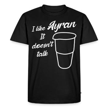 Ayran Doogh - Men's Premium Organic T-Shirt - black - Front - Nico (187cm)