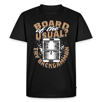 Backgammon Board Of The Usual? Try Backgammon - Men's Premium Organic T-Shirt - black - Front - Nico (187cm)