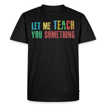 EnseignantÉcole d’enseignement - T-shirt Premium bio Homme - noir - Devant - Nico (187cm)
