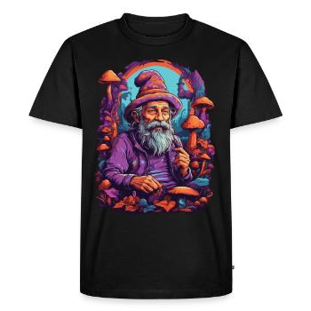 Festival de musique d’art psychédélique Vivid Colors - T-shirt Premium bio Homme - noir - Devant - Nico (187cm)