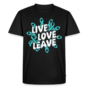Trouble anxieux Troubles anxieux Vivre Amour Congé - T-shirt Premium bio Homme - noir - Devant - Nico (187cm)