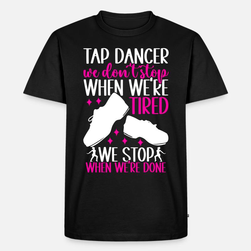 Stepptanz Stepptänzer - Männer Premium Bio T-Shirt - Schwarz