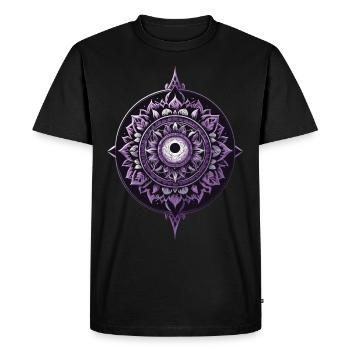 Mandala Design Aesthetic Pattern Spiritual - Men's Premium Organic T-Shirt - black - Front - Nico (187cm)