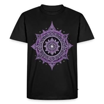 Mandala Design Aesthetic Pattern Spiritual - Men's Premium Organic T-Shirt - black - Front - Nico (187cm)