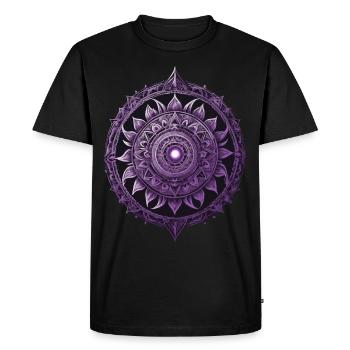 Mandala Design Aesthetic Pattern Spiritual - Men's Premium Organic T-Shirt - black - Front - Nico (187cm)