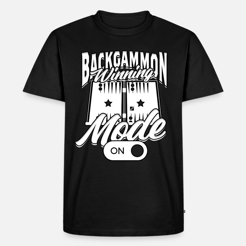 Mode gagnant Backgammon activé - T-shirt Premium bio Homme - noir