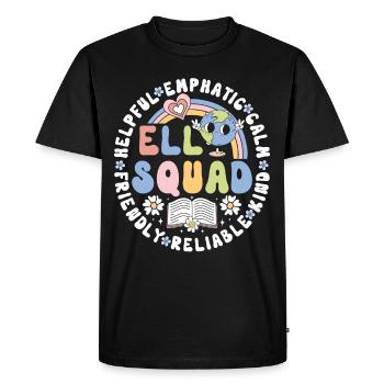 English Teacher English Teacher Tutor - Men's Premium Organic T-Shirt - black - Front - Nico (187cm)