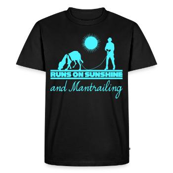 Mantrailing and Sunshine Mantrailer - Men's Premium Organic T-Shirt - black - Front - Nico (187cm)