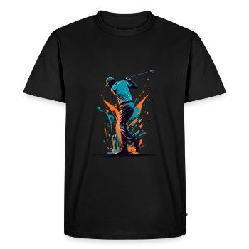 Golfspieler Design Esthétique Golfeur Sport - T-shirt Premium bio Homme - noir - Devant - Nico (187cm)