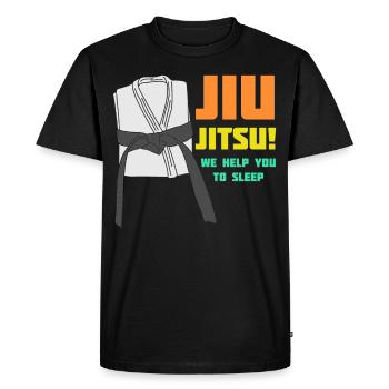 BJJ Ju-Jitsu Jiu-Jitsu brésilien - T-shirt Premium bio Homme - noir - Devant - Nico (187cm)