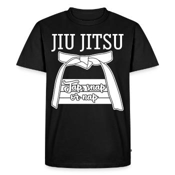 Ju-Jitsu BJJ Jujutsu Jiu-Jitsu - T-shirt Premium bio Homme - noir - Devant - Nico (187cm)