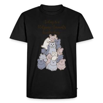 Vétérinaire Assistant Chats Vétérinaire - T-shirt Premium bio Homme - noir - Devant - Nico (187cm)