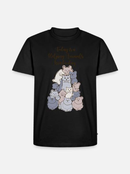 Veterinary Assistant Cats Veterinarian - Men's Premium Organic T-Shirt - black