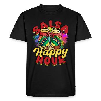 Salsa My Happy Hour Salsero Salsera - T-shirt Premium bio Homme - noir - Devant - Nico (187cm)