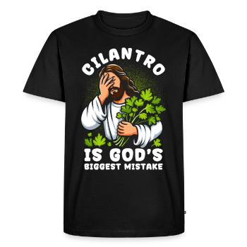 Anti Coriander Cilantro Is God's Biggest Mistake - Men's Premium Organic T-Shirt - black - Front - Nico (187cm)