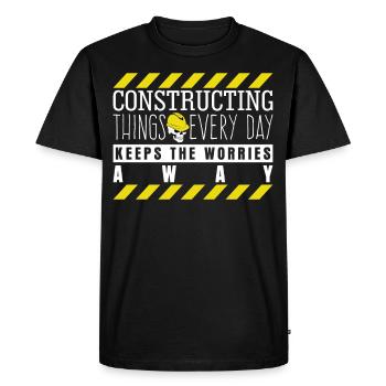 Directeur de la construction - T-shirt Premium bio Homme - noir - Devant - Nico (187cm)