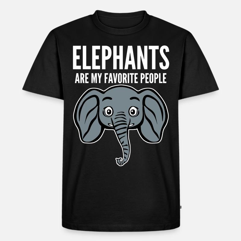 Elephant Elephants - Männer Premium Bio T-Shirt - Schwarz