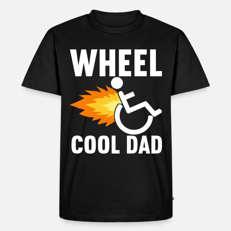Rollstuhlfahrer Rollstuhl - Männer Premium Bio T-Shirt - Schwarz