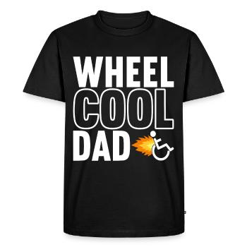 Personnes en fauteuil roulant Fauteuil roulant - T-shirt Premium bio Homme - noir - Devant - Nico (187cm)