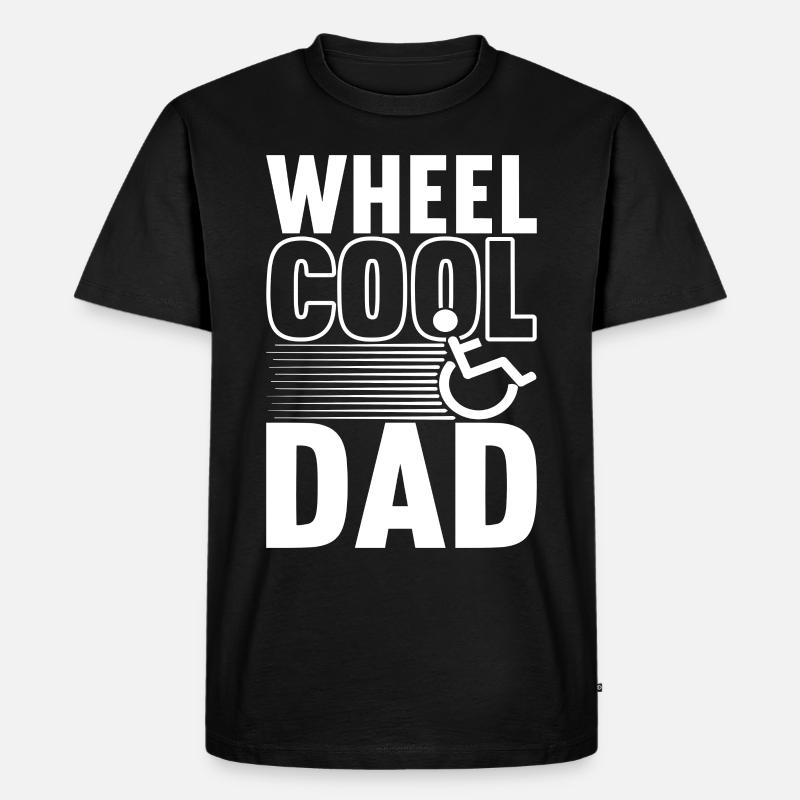 Rollstuhlfahrer Rollstuhl - Männer Premium Bio T-Shirt - Schwarz