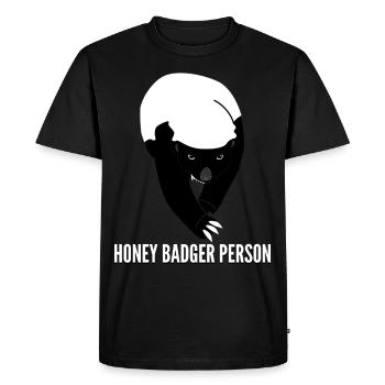 Honey Badgers Grumpy Honey Badger - Men's Premium Organic T-Shirt - black - Front - Nico (187cm)