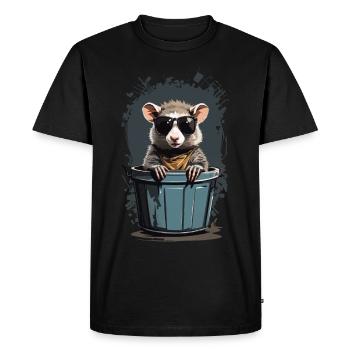 Cool Possum Funny Garbage Can Residents - Men's Premium Organic T-Shirt - black - Front - Nico (187cm)