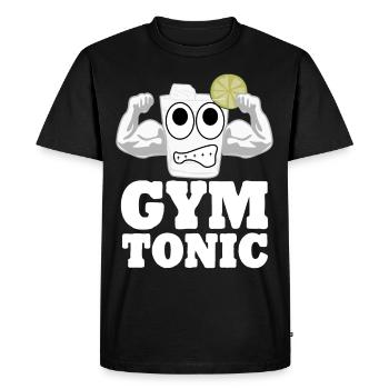 Gym Motivation Musculation Entraînement - T-shirt Premium bio Homme - noir - Devant - Nico (187cm)