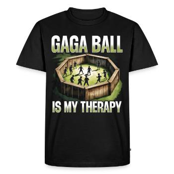 Gagaball Gaga Ball Dodgeball - Men's Premium Organic T-Shirt - black - Front - Nico (187cm)