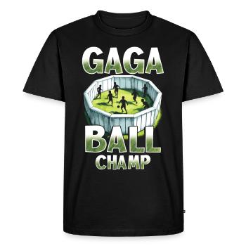 Gagaball Gaga Ball Champ - Men's Premium Organic T-Shirt - black - Front - Nico (187cm)