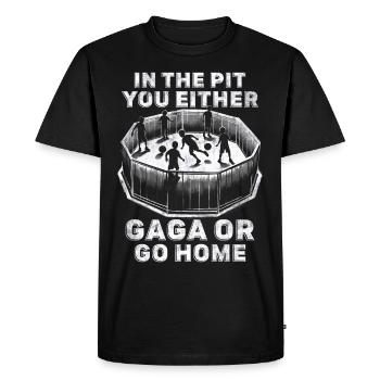Gagaball Gaga Ball Dodgeball - Men's Premium Organic T-Shirt - black - Front - Nico (187cm)