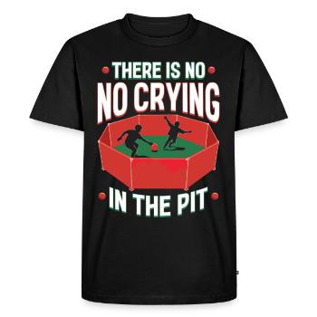 Gagaball Gaga Ball There Is No Crying In The Pit - Men's Premium Organic T-Shirt - black - Front - Nico (187cm)