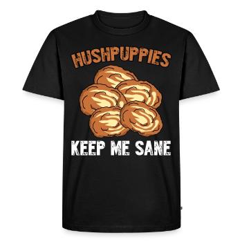 Hushpuppies Joke Hush Puppy Hushpuppy - Men's Premium Organic T-Shirt - black - Front - Nico (187cm)