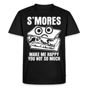 Smores S’more Camping Glamping S’mores - T-shirt Premium bio Homme - noir - Devant - Nico (187cm)