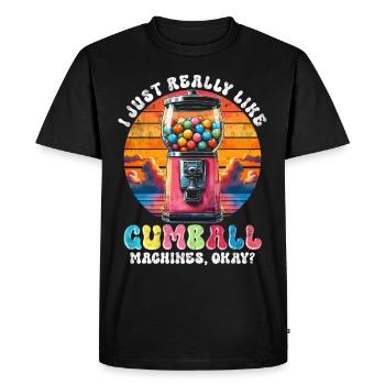Machine à chewing-gum Je viens de retout LIke Gumball Machines - T-shirt Premium bio Homme - noir - Devant - Nico (187cm)