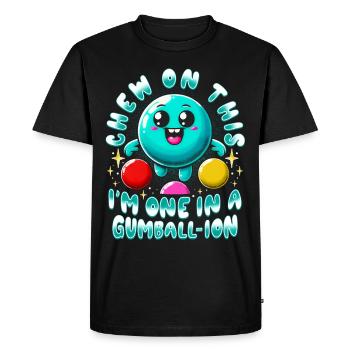 Machine à chewing-gum One In A Gumball-ion - T-shirt Premium bio Homme - noir - Devant - Nico (187cm)