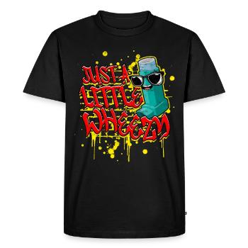 Asthma Asthmatic Just A Little Wheezy - Men's Premium Organic T-Shirt - black - Front - Nico (187cm)