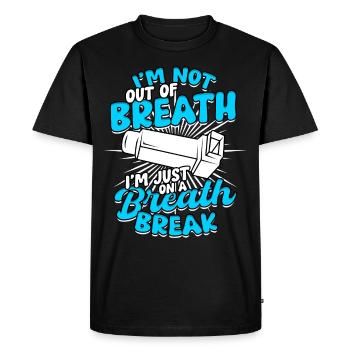 Asthma Asthmatic Breath Break - Men's Premium Organic T-Shirt - black - Front - Nico (187cm)