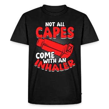 Asthma Not All Capes Come With An Inhaler - Men's Premium Organic T-Shirt - black - Front - Nico (187cm)