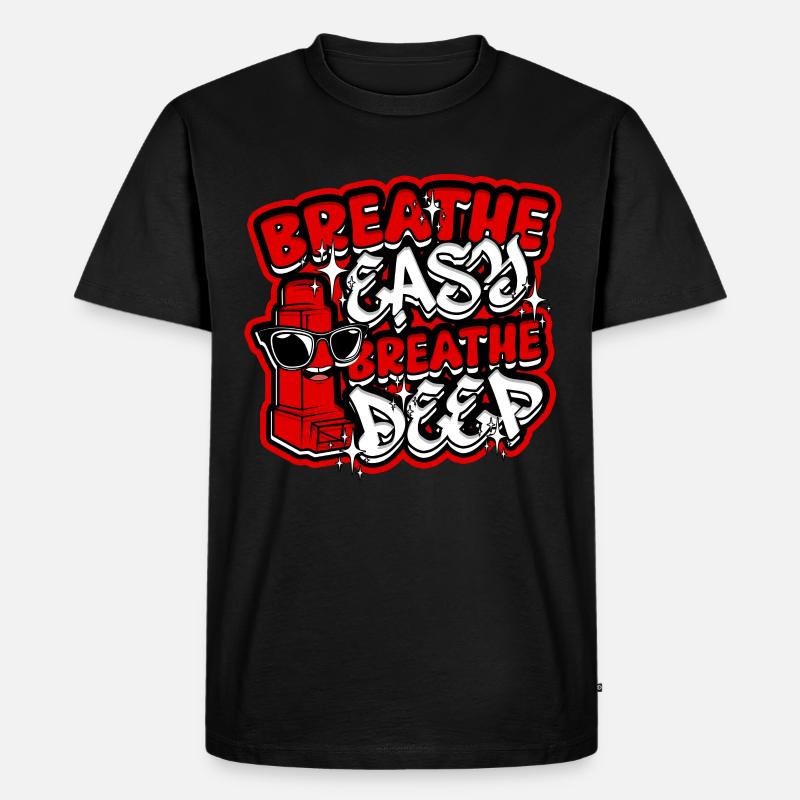 Asthma Asthmatiker - Männer Premium Bio T-Shirt - Schwarz