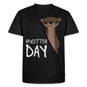 Loutre de mer Loutre Anotter Loutres - T-shirt Premium bio Homme - noir - Devant - Nico (187cm)