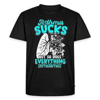 Asthma Asthmatics - Men's Premium Organic T-Shirt - black - Front - Nico (187cm)