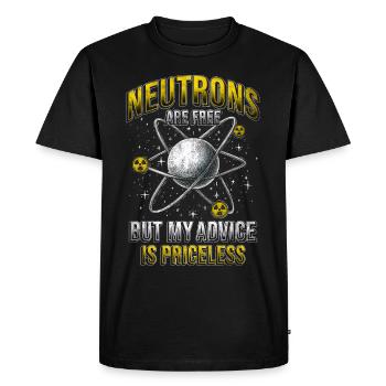 Nuclear Engineer Neutrons Are Free - Men's Premium Organic T-Shirt - black - Front - Nico (187cm)