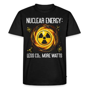 Nuclear Engineer Nuclear Energy Less CO2 - Men's Premium Organic T-Shirt - black - Front - Nico (187cm)