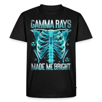 Les rayons gamma m’ont rendu brillant - T-shirt Premium bio Homme - noir - Devant - Nico (187cm)