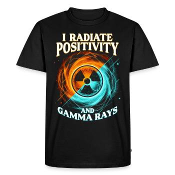 L’ingénieur nucléaire rayonne de positivité et de rayons gamma - T-shirt Premium bio Homme - noir - Devant - Nico (187cm)