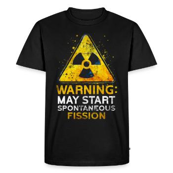 Avertissement d’un technicien nucléaire Début de fission spontanée - T-shirt Premium bio Homme - noir - Devant - Nico (187cm)