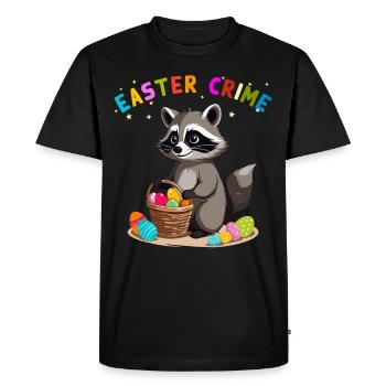 Costume de raton laveur drôle avec des œufs de Pâques - T-shirt Premium bio Homme - noir - Devant - Nico (187cm)
