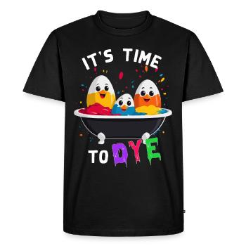 Oeuf Couleurs Humour Coloré Artiste Drôle Pâques - T-shirt Premium bio Homme - noir - Devant - Nico (187cm)