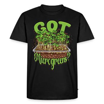 Microgreen Microgreens Got Microgreens? - Men's Premium Organic T-Shirt - black - Front - Nico (187cm)