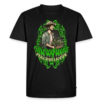 Microgreen Microgreens Macroflavor - Men's Premium Organic T-Shirt - black - Front - Nico (187cm)
